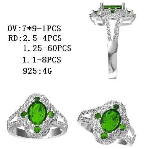 Sterling Silver Semi Mount Ring Setting Round RD 2.5mm - Syzjewelry