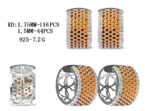 Sterling Silver Semi Mount Earrings Setting Round RD 1.75mm - Syzjewelry