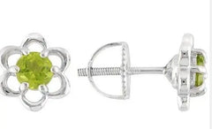 Sterling Silver Semi Mount Earrings Setting Round RD 4x4mm - Syzjewelry