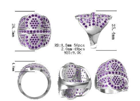 Sterling Silver Semi Mount Ring Setting Round RD 2x2mm - Syzjewelry
