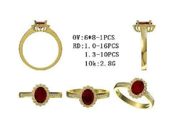 Sterling Silver Semi Mount Ring Setting Oval OV 8X6mm - Syzjewelry