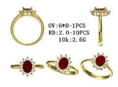 Sterling Silver Semi Mount Ring Setting Oval OV 8X6mm - Syzjewelry