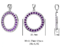 Sterling Silver Semi Mount Pendant Setting Round RD 2.75mm - Syzjewelry