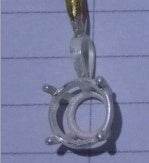 Sterling Silver Semi Mount Pendant Setting Round RD 10x10mm - Syzjewelry