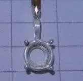 Sterling Silver Semi Mount Pendant Setting Round RD 8x8mm - Syzjewelry