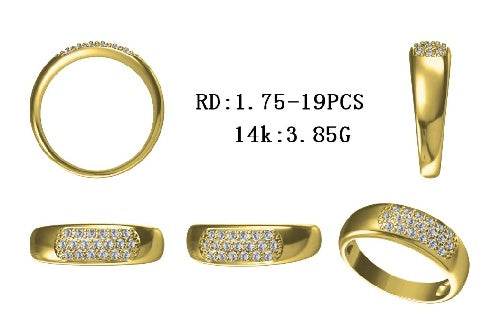 Sterling Silver Semi Mount Ring Setting Round RD 1.75mm - Syzjewelry