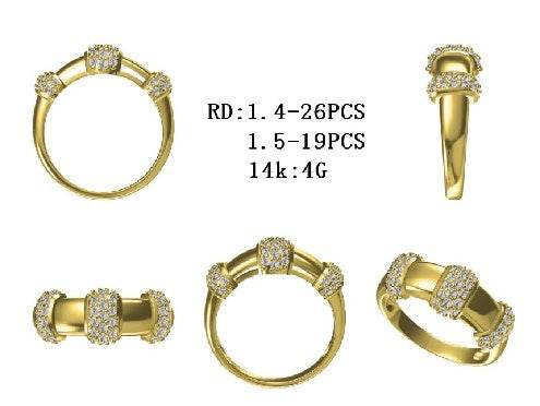 Sterling Silver Semi Mount Ring Setting Round RD 1.5mm - Syzjewelry