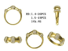 Sterling Silver Semi Mount Ring Setting Round RD 1.5mm - Syzjewelry