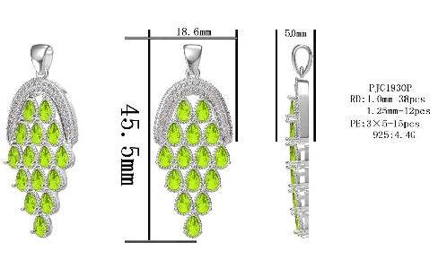 Sterling Silver Semi Mount Pendant Setting Pear PE 5X3mm - Syzjewelry