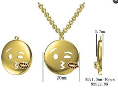 Sterling Silver Semi Mount Pendant Setting Round RD 2.5mm - Syzjewelry