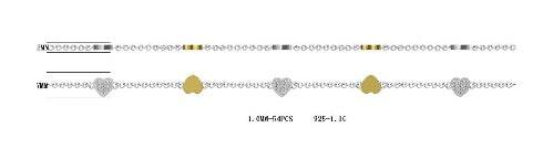 Sterling Silver Semi Mount Bracelet Setting Round RD 1.0mm - Syzjewelry