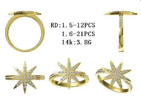 Sterling Silver Semi Mount Ring Setting Round RD 1.6mm - Syzjewelry