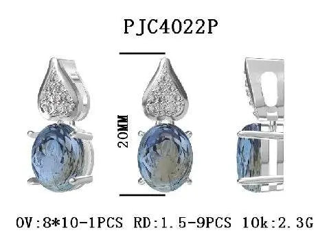 Sterling Silver Semi Mount Pendant Setting Oval OV 10X8mm - Syzjewelry