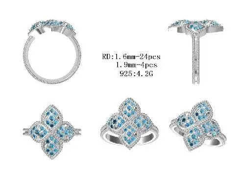 Sterling Silver Semi Mount Ring Setting Round RD 1.9mm - Syzjewelry