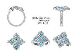 Sterling Silver Semi Mount Ring Setting Round RD 1.9mm - Syzjewelry