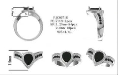 Sterling Silver Semi Mount Ring Setting Pear PE 9X7mm - Syzjewelry