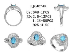 Sterling Silver Semi Mount Ring Setting Oval OV 8X6mm - Syzjewelry