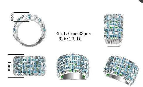 Sterling Silver Semi Mount Ring Setting Round RD 1.6mm - Syzjewelry