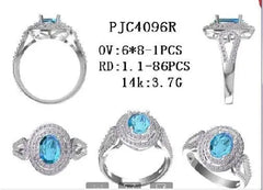 Sterling Silver Semi Mount Ring Setting Oval OV 8X6mm - Syzjewelry