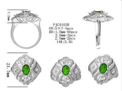 Sterling Silver Semi Mount Ring Setting Oval OV 7X5mm - Syzjewelry