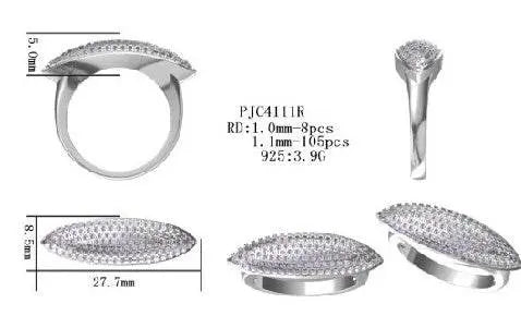 Sterling Silver Semi Mount Ring Setting Round RD 1.1mm - Syzjewelry