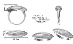 Sterling Silver Semi Mount Ring Setting Round RD 1.1mm - Syzjewelry