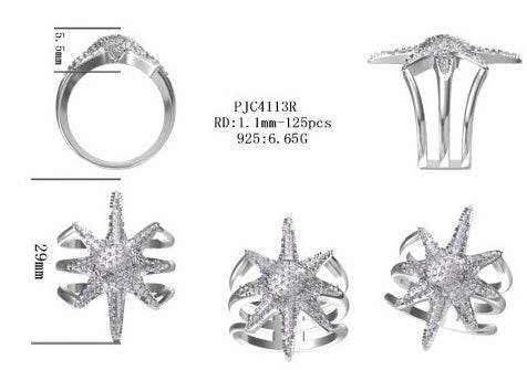 Sterling Silver Semi Mount Ring Setting Round RD 1.1mm - Syzjewelry