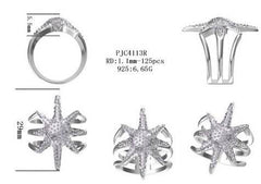 Sterling Silver Semi Mount Ring Setting Round RD 1.1mm - Syzjewelry