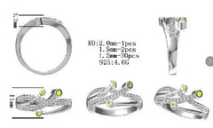 Sterling Silver Semi Mount Ring Setting Round RD 2x2mm - Syzjewelry