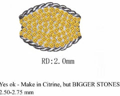 Sterling Silver Semi Mount Ring Setting Round RD 2.5mm - Syzjewelry