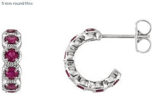 Sterling Silver Semi Mount Earrings Setting Round RD 5x5mm - Syzjewelry