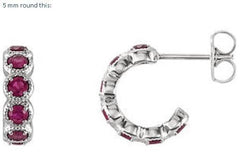 Sterling Silver Semi Mount Earrings Setting Round RD 5x5mm - Syzjewelry