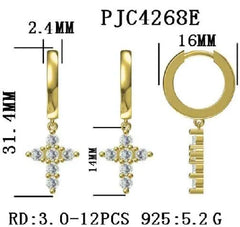 Sterling Silver Semi Mount Earrings Setting Round RD 3x3mm - Syzjewelry