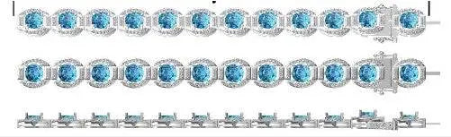 Sterling Silver Semi Mount Bracelet Setting Round RD 8x8mm - Syzjewelry