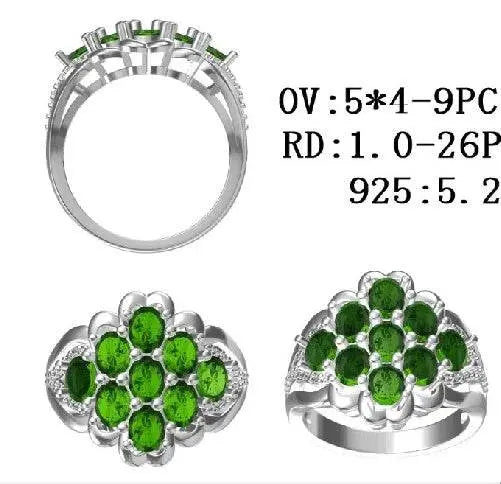 Sterling Silver Semi Mount Ring Setting Oval OV 5X4mm - Syzjewelry