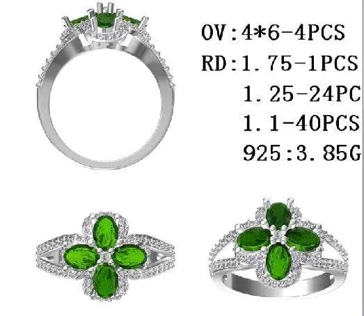 Sterling Silver Semi Mount Ring Setting Oval OV 6X4mm - Syzjewelry