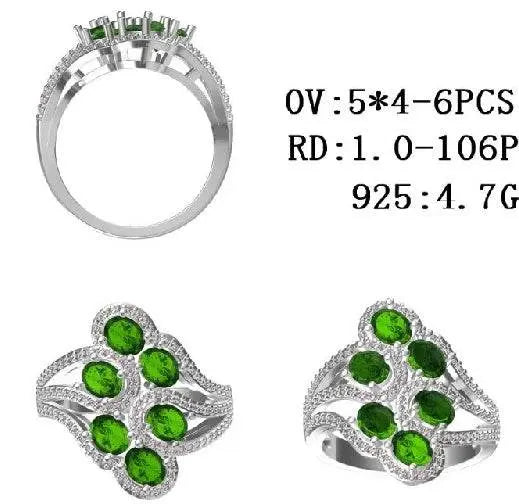 Sterling Silver Semi Mount Ring Setting Oval OV 5X4mm - Syzjewelry