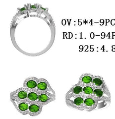 Sterling Silver Semi Mount Ring Setting Oval OV 5X4mm - Syzjewelry