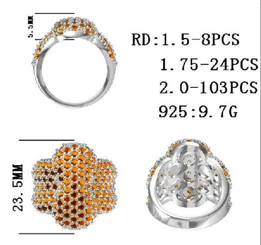 Sterling Silver Semi Mount Ring Setting Round RD 2x2mm - Syzjewelry