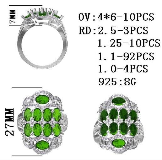 Sterling Silver Semi Mount Ring Setting Oval OV 6X4mm - Syzjewelry