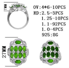 Sterling Silver Semi Mount Ring Setting Oval OV 6X4mm - Syzjewelry