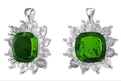 Sterling Silver Semi Mount Pendant Setting Cushion CU 12X12mm - Syzjewelry