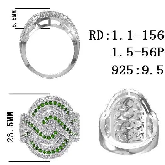 Sterling Silver Semi Mount Ring Setting Round RD 1.5mm - Syzjewelry