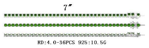 Sterling Silver Semi Mount Bracelet Setting Round RD 4x4mm - Syzjewelry