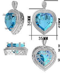 Sterling Silver Semi Mount Pendant Setting Heart HT 25X25mm - Syzjewelry