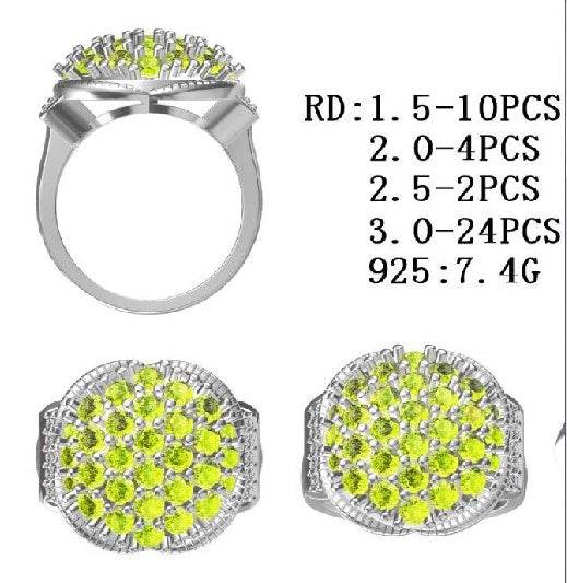 Sterling Silver Semi Mount Ring Setting Round RD 3x3mm - Syzjewelry