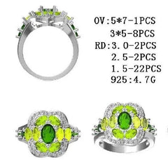 Sterling Silver Semi Mount Ring Setting Oval OV 7X5mm - Syzjewelry