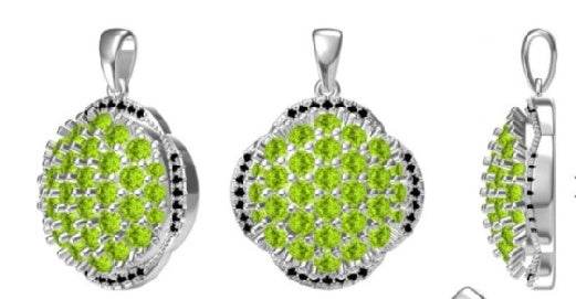 Sterling Silver Semi Mount Pendant Setting Round RD 3x3mm - Syzjewelry