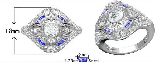 Sterling Silver Semi Mount Ring Setting Round RD 5.5mm - Syzjewelry