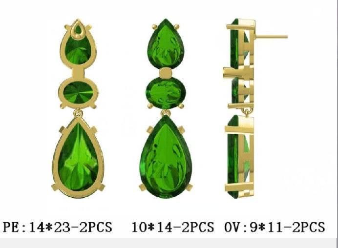 Sterling Silver Semi Mount Earrings Setting Pear PE 23X14mm - Syzjewelry